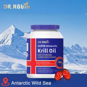 Dr Robin Super Krill Oil  Softgels 60 Capsules Rich In Omega 3 EPA And DHAPhospholipids And Astaxanthin High Concentration  For Men And Women