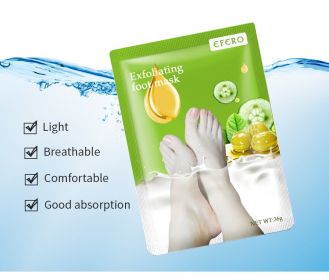 Exfoliating Foot Mask Foot SPA Pedicure Socks Removing Dead Skin Whitening Heels Feet Peeling Anti Cracked Foot Skin Care (Color: Green 3pcs)