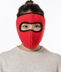 Autumn and winter dust masks breathable warm and cold (Option: Red)