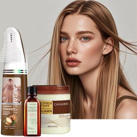 CAIGAIBAI Straightening Cream Non-odorous Not Pungent Non-Comedogenic Sulfate Free Curl Defining Styling Hair Cream Anti Frizz Heat Protectant Sa (Option: 1B)