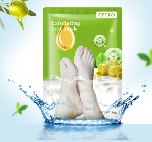 Exfoliating Foot Mask Foot SPA Pedicure Socks Removing Dead Skin Whitening Heels Feet Peeling Anti Cracked Foot Skin Care (Color: Green)