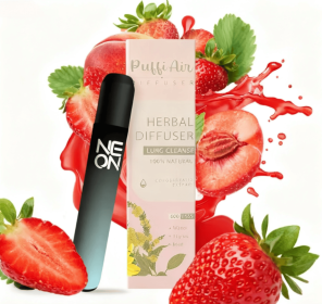 NEON Portable Natural Aromatherapy Strawberry One Press, Cleanses The Lungs And Promotes Clear Breathing, Refreshes And Combats Fatigue, Strength (Option: Strawberry)