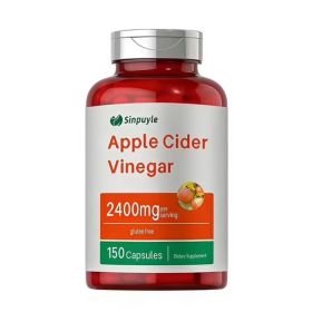 Apple Cider Vinegar Capsules 2400mg - 150 Capsules, Gluten-Free, Digestion & Weight Management Support (Option: 01)