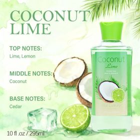 12 Scents,9.98 Oz. Unisex Shower Gel,body Wash. Large Size, Gently Cleanses And Moisturizes, Enriched With Aloe Vera And Vitamin E. Floral, Fruit (Option: Coconut Lime)