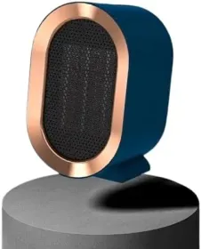 Electric Space Heater - 1200W Energy-Efficient Heater For Indoor Use. This Two-speed Portable Heater Fan Is Perfect For Offices, Providing Adjust (Option: Blue)
