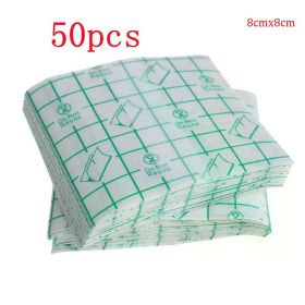 50/100 Pcs Catheter Fixation Tape Bandage Pu Film Wound Waterproof and Bacterial Isolation Swimming Private Waterproof Patch (Color: 50pcs 8 X 8 CM)