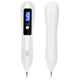 Skin Tag Repair Kit Portable Beauty Equipment Multi-Level with Home Usage USB Charging LCD Level Adjustable 6 Replaceable Needles (Color: White)